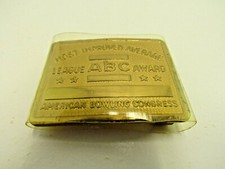 New Vintage Brass Belt Buckle American Bowling Congress League ABC Award