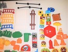 Lego Duplo Lot - Genuine Special Pieces-printed signs, and more! 225 Pieces !!!! — photo 4