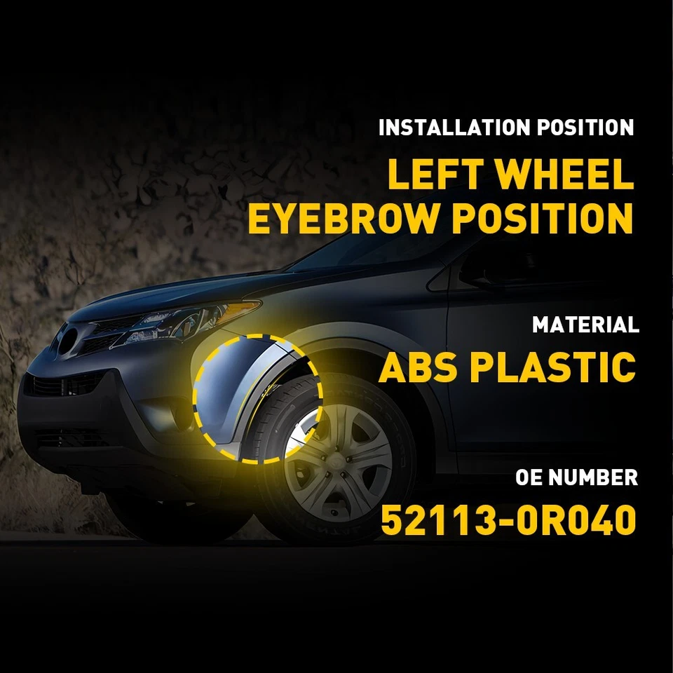 Отделка расширителя крыла переднего колеса молдинг левая сторона водителя для Toyota RAV4 2013-2015 годов выпуска - Изображение 3 из 4