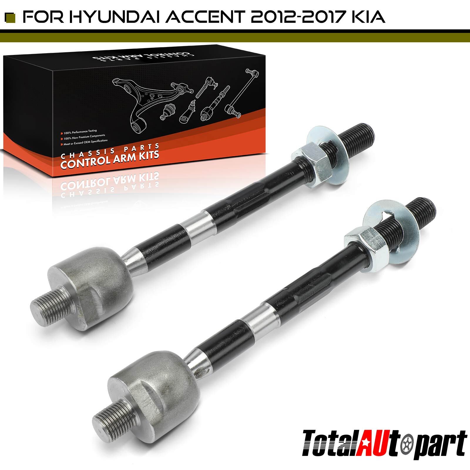 Kia Rio Tire Rods 2Pcs Tie Rod End for Hyundai Accent Kia Rio 2012 2013-2017 Front LH ...