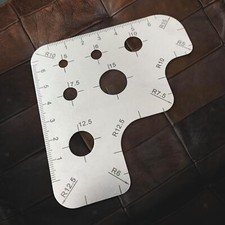 Leather Craft Drawing Ruler Cutting Ruler Cutting Template Circle Hole Making