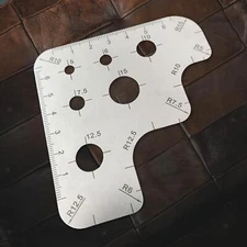 Leather Craft Drawing Ruler Cutting Ruler Cutting Template Circle Hole Making