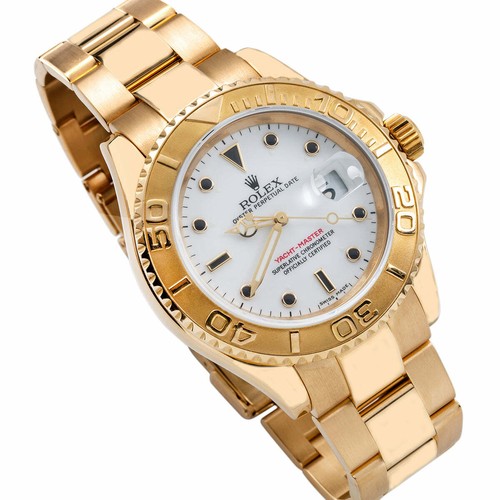Rolex Yacht-Master 16628 40mm Ivory Dial 18k Yellow Gold Oyster Bracelet Watch - 第 6/6 張圖片