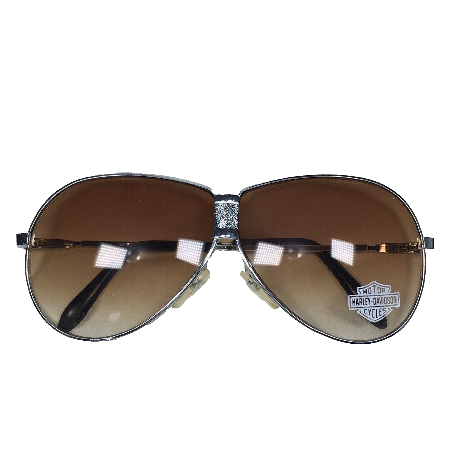 Vintage Aviator Sunglasses smoke tint with silver frames Harley Davidson 11D-image