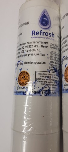 Refresh Refrigerator Water Filter R-9101 For Samsung / Whirlpool - NEW Pack of 3 - Picture 10 of 15