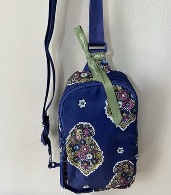 Vera Bradley Lorman Sling Backpack in the Kew Gardens Blue Small Lorman Sling Backpack - Kew Gardens Blue Flower  main image 2