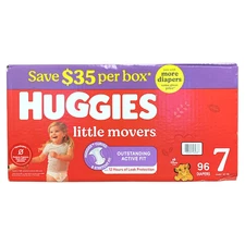 Huggies Little Movers Disposable Diapers, Size 7 (41+ lbs), 96 ct., Disney Baby