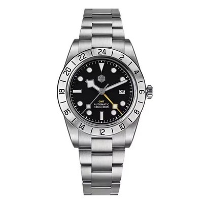 San Martin SN0054F GMT Automatic Watch, 38.3mm, Sapphire Crystal