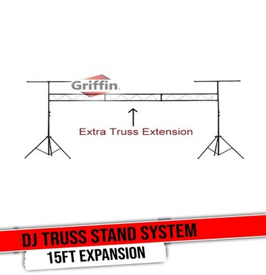Light Truss Stand System by GRIFFIN | I-Beam Trussing Set DJ Booth Platform Kit