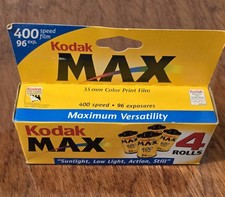 Kodak MAX 400 35mm Film 4 Rolls 24 Exp Photography Color