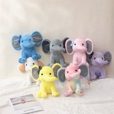 25cm/9.84in Soft Elephant Plush Stuffed Animal - Cute Fluffy Colorful