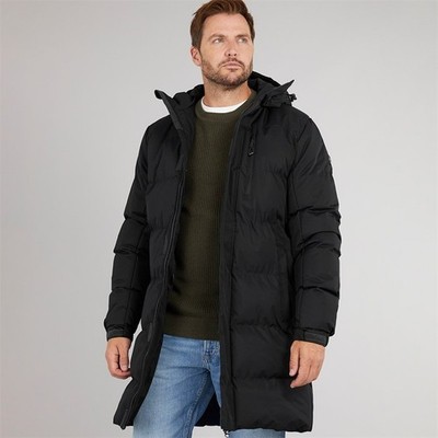 Trespass Belvoir Long Padded Hooded Waterproof Jacket Parka Coat UVP 109,99£