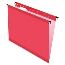 20 Box SureHook Reinforced Hanging Folders Letter Size Red 6152 1/5 Supply