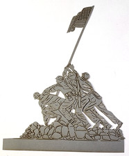 Iwo Jima Statue Marines Raising American Flag Memorial Arlington Laser Cut