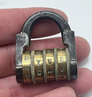 Antique Combination Padlock In Antique Locks & Keys for sale | eBay
