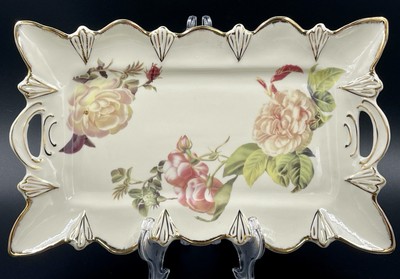 Rare YAMASEN GOLD COLLECTION FINE PORCELAIN JAPAN 24KT GOLD PLATED Serving Tray