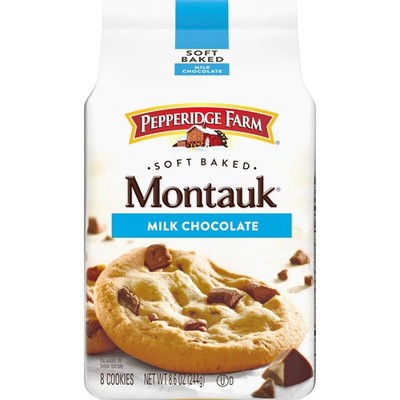 Pepperidge Farm Montauk Soft Baked Milk Chocolate Chunk Cookies, 8.6 Oz Bag