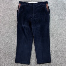 Vintage Orvis Brisbane Moss Pants 40x30 Blue Corduroy Wide Wale Preppy Academia