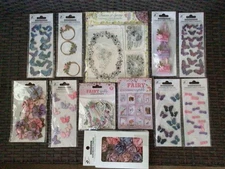 FAIRY LOT BY LITTLE BIRDIE~Paper-Flowers-Stamps-Folder-Butterflies~NEW
