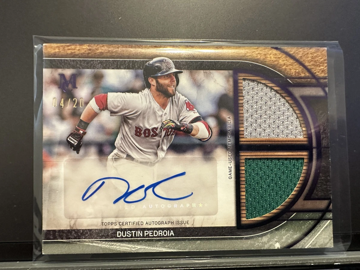 Topps Dustin Pedroia Autographed Baseball Sports Trading Cards