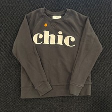 Sol Angeles x Anthropologie Chic Sweatshirt Gray Graphic Pullover XS Cotton