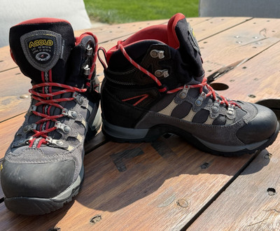 Asolo Stynger GTX Women s Size 8 Hiking Boots Gore-Tex Waterproof Black Red