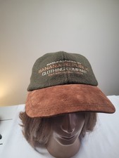Vintage Banana Republic Baseball Cap GreenWool/ Brown Leather OSFA Made In USA