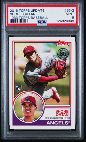 Topps 2018 Update 1983 Topps Design Shohei Ohtani Rookie #83-2 PSA 9