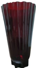 Vintage Large 10” Anchor Hocking Royal Ruby Red Glass Vase Fluted  T Star Bottom
