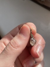 Herkimer Diamant Quarz Anhänger 925 Silber Edelstein Schmuck Klein Charm