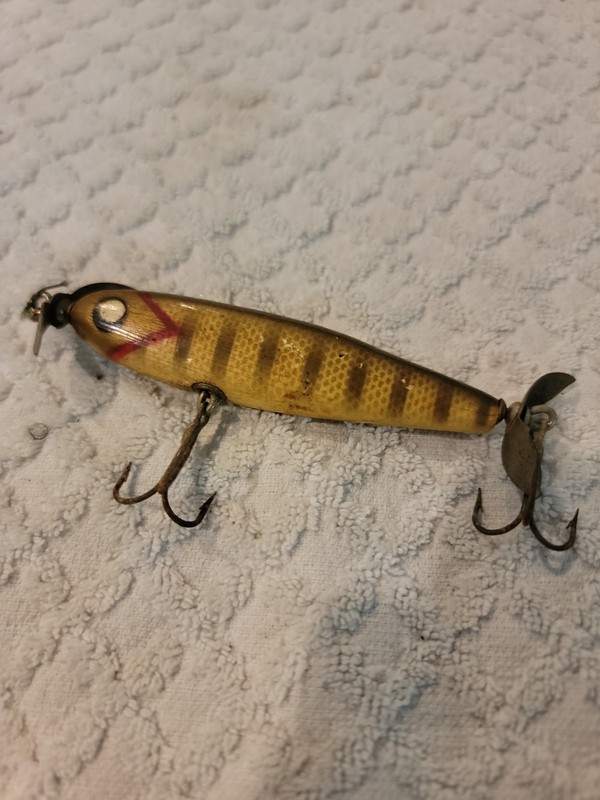 Vintage wooden top water lure