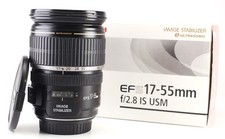 Canon EF-S 17-55mm F2.8  IS USM AF Zoom Lens Boxed Front & Rear Lens Caps