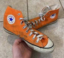 Vintage 70s Converse All Star Chuck Taylor Hi Top Made in USA Box Logo Sz 9.5