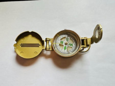 Engineer Directional Compass - Gold Toned Metal  Needs TLC 