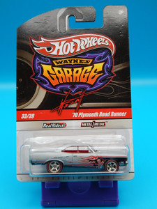 Hot Wheels Wayne's Garage 33/39 70 Road Runner Chase RealRiders Metal/Metal (Q)