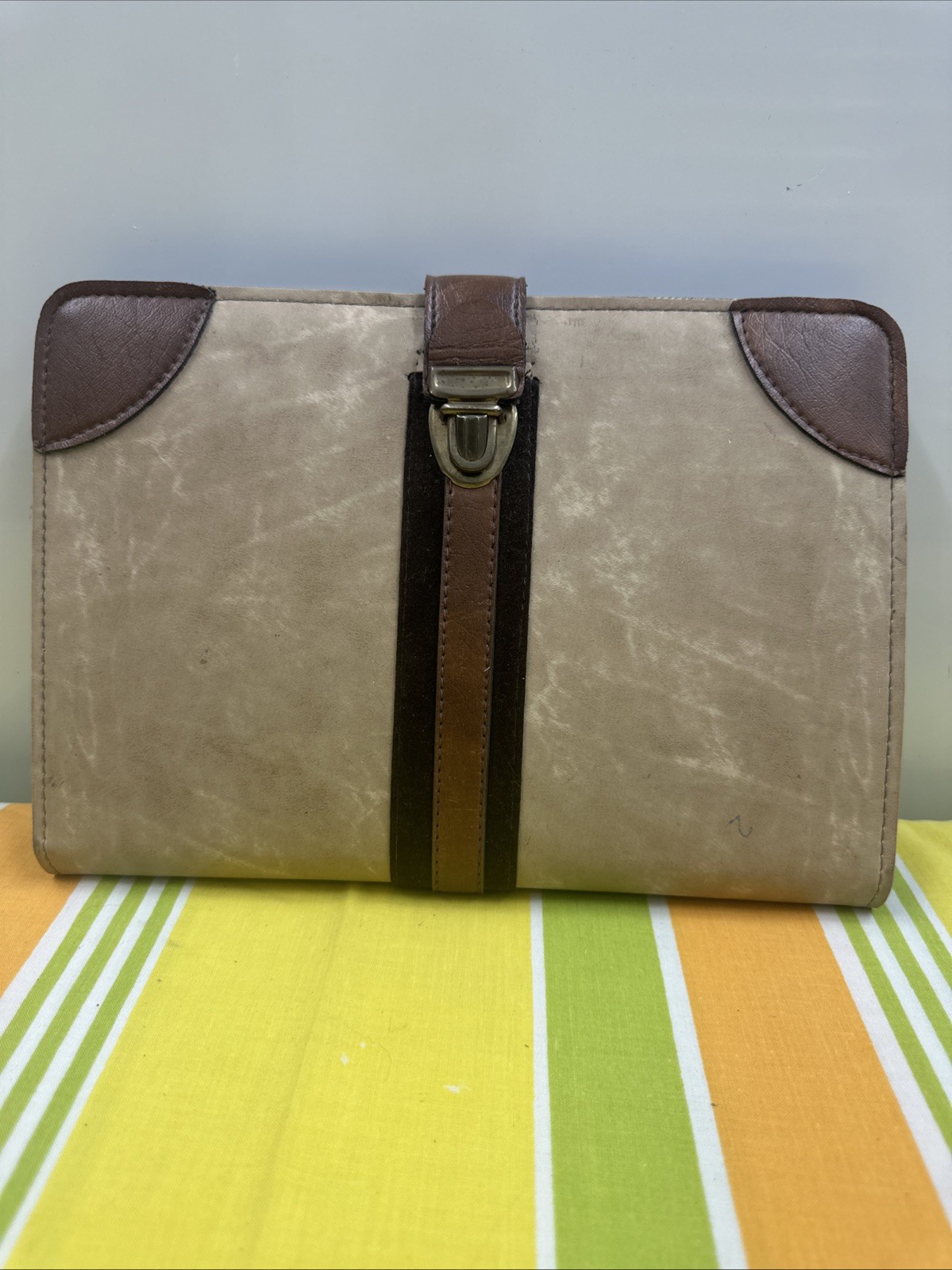 Vintage Brown Leather  Organizer/Portfolio