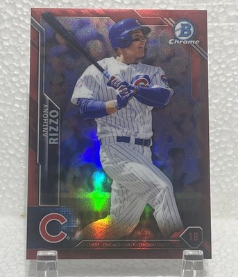 2016 Bowman Chrome ANTHONY RIZZO Red Refractor /5 CHICAGO CUBS World Series RARE