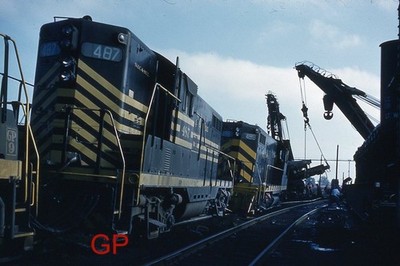 #XX138- m Old 35mm Slide Photo- Train Wreck- Crain- 1961