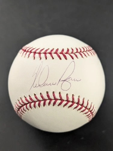 Nolan Ryan HOF Texas Rangers Signed OML Baseball AUTO Ryan Hologram