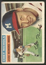 1956 Topps #278 Chet Nichols (low grade)