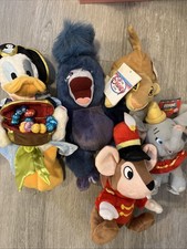 Disneyland Walt Disney Bean Bag 6 Bundle Lot Plush 9" Stuffed Animals VTG Rare