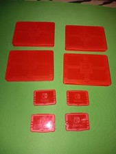 Lot of 4 OEM Red Nintendo Switch Game Cartridge Case Holder With Micro SD Case