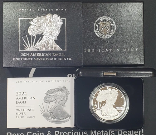 2024-W US Proof Silver Eagle - 1 oz .999 Fine Silver Coin BOX & COA #2