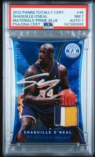 2012 Totally Certified Shaquille O'Neal #46 Blue Prime GAME USED /25 PSA/DNA