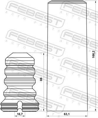 ✅Fits FEBEST BMSHB-E90R-KIT REAR SHOCK ABSORBER COVER WITH REBOUND ( ⭐UK Seller⭐