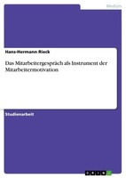 Hans-Hermann Rieck | Das MitarbeitergespräCh Als Instrument Der...
