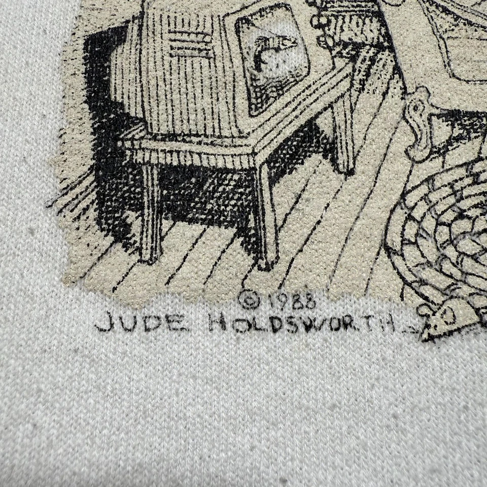 Vintage 80s 1988 Jude Holdsworth Living Room Cozy Couch Art Sweatshirt - XL - image 3 of 4