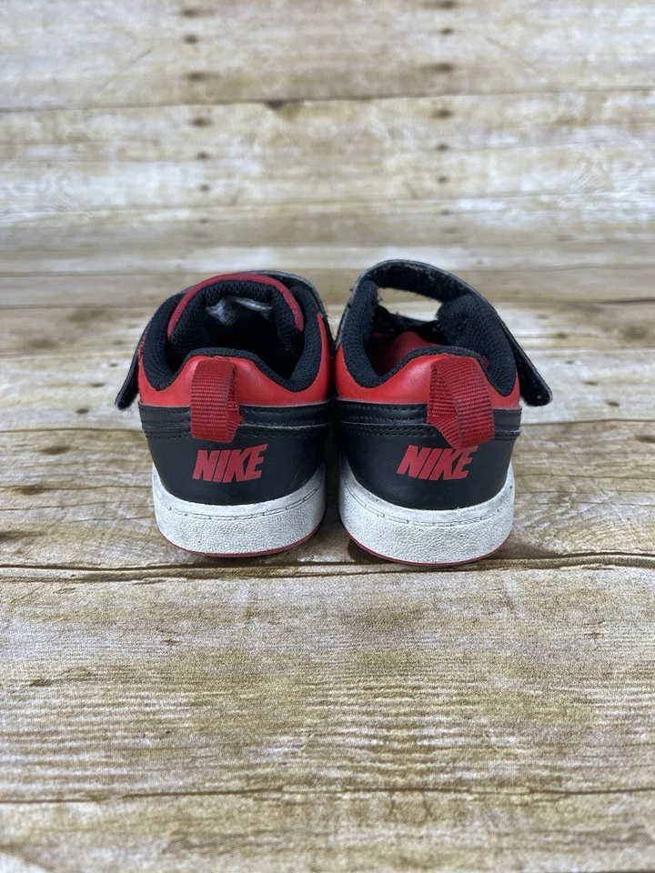 Nike Court Burroughs Toddler Boys Size 8C Red And Black Shoes DV5458-600 - Image 3 of 4