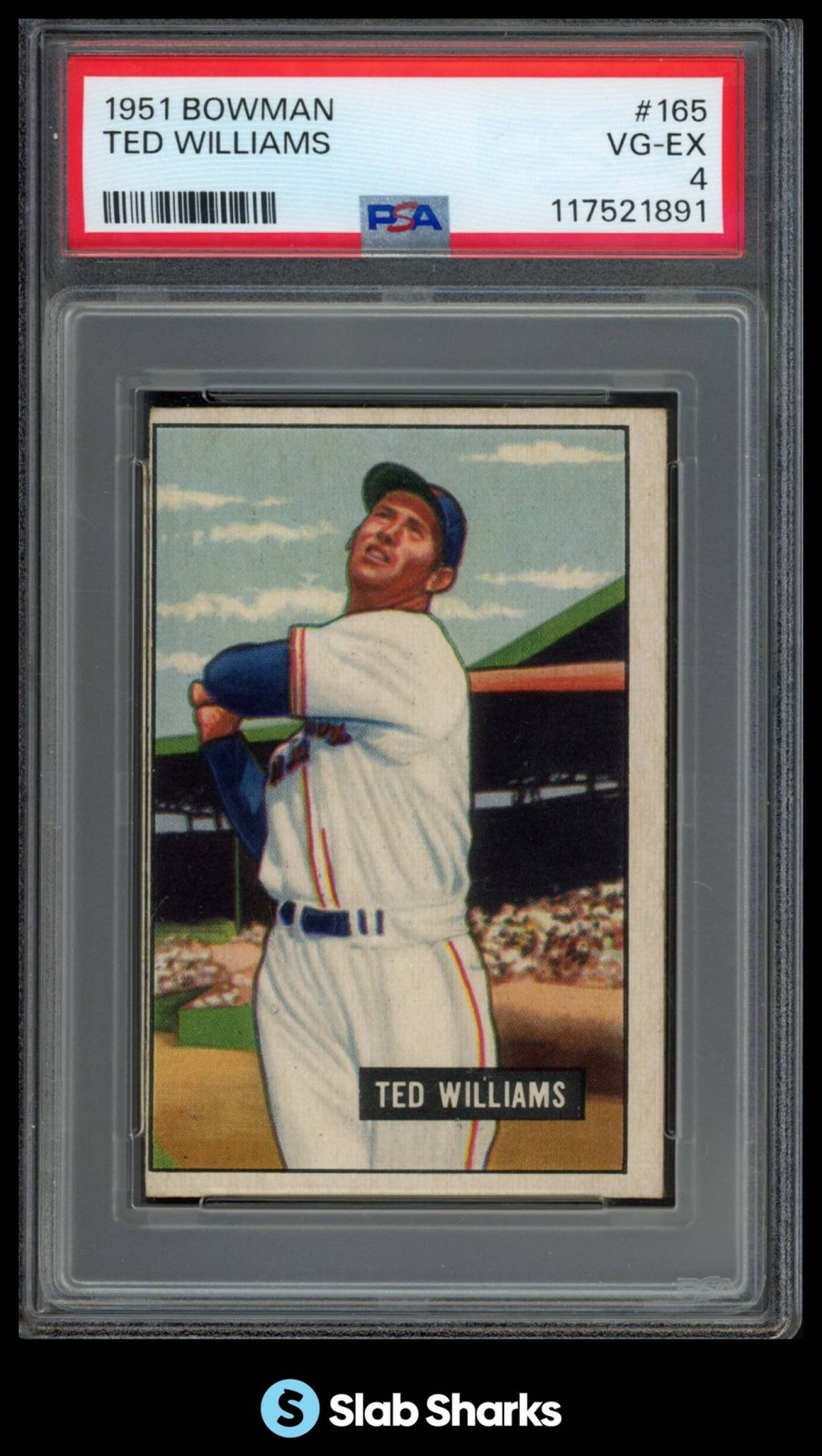 1951 BOWMAN #165 TED WILLIAMS PSA 4