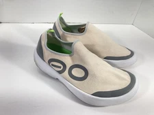 Oofos Oomg Eezee Low Comfort Sneakers Shoes Mens Size 9 Beige Canvas Slip On